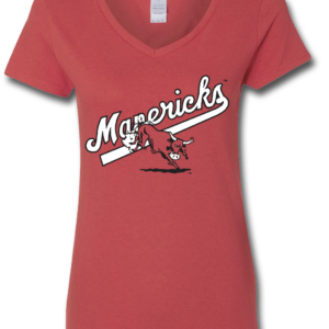 Portland  Mavericks Word Mark Logo T-Shirt Women's Red